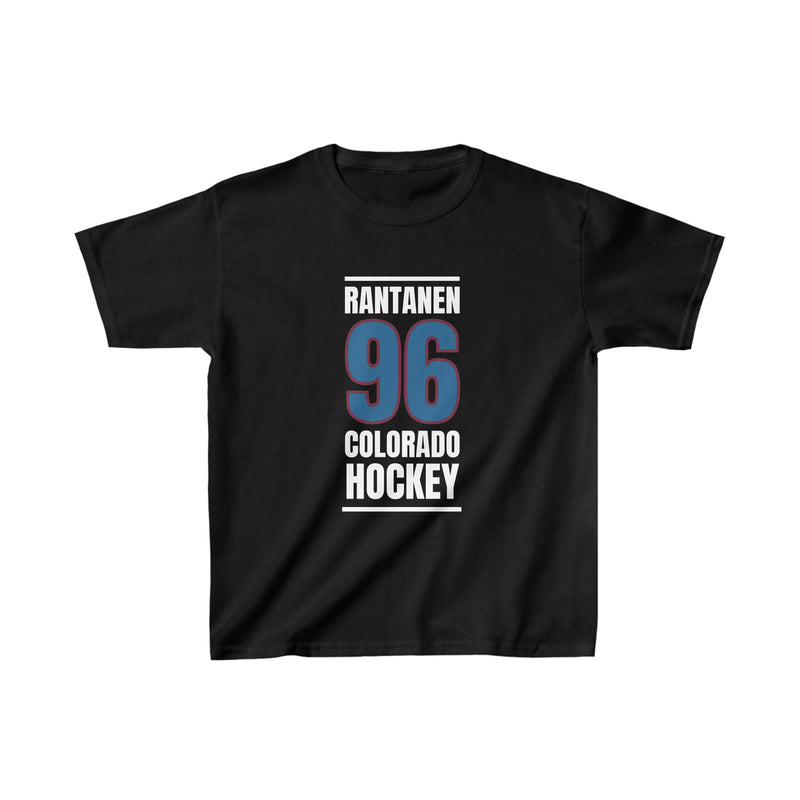 Rantanen 96 Colorado Hockey Blue Vertical Design Kids Tee