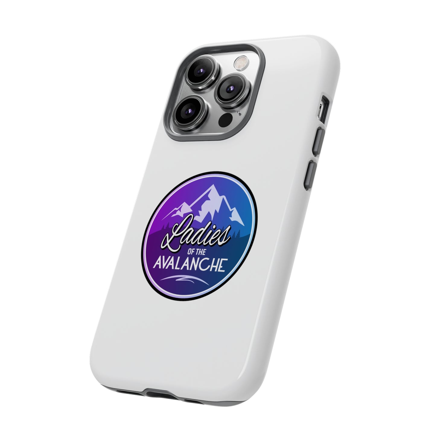 Ladies Of The Avalanche Gradient Colors Tough Phone Case In White