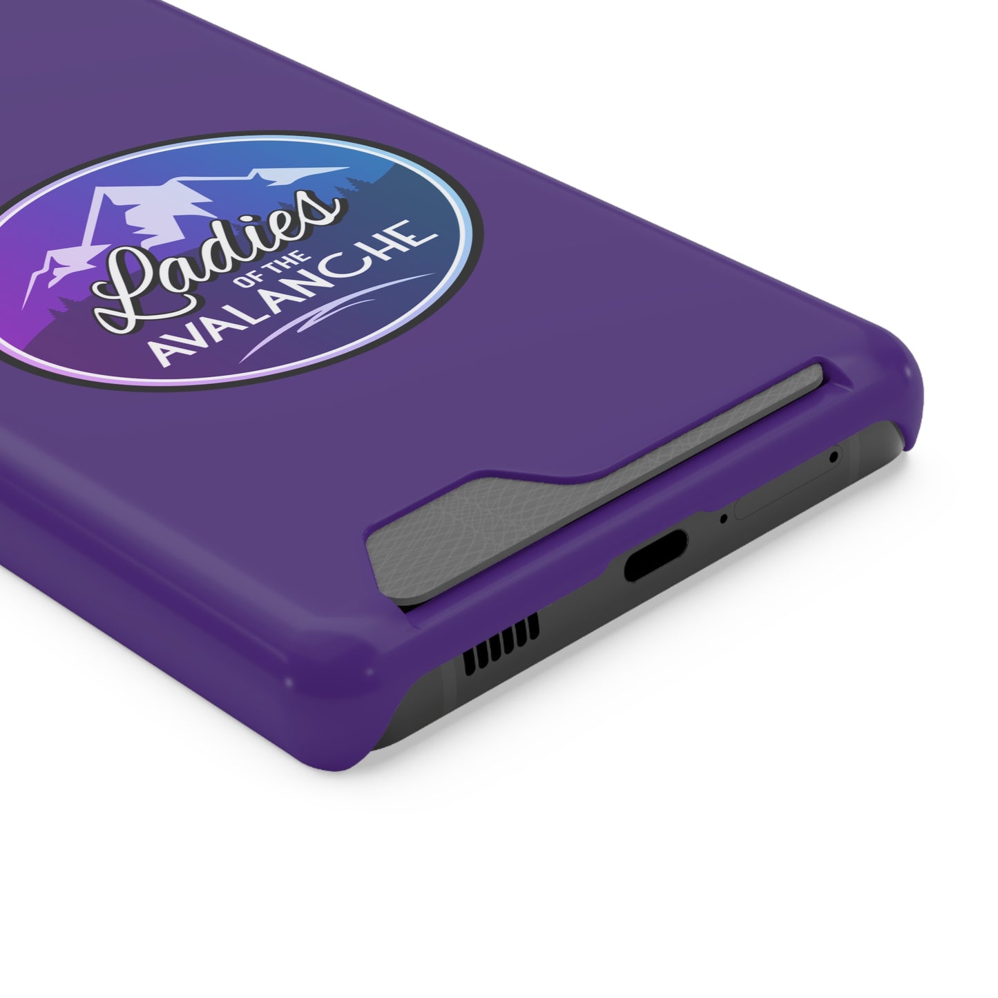 Ladies Of The Avalanche Gradient Colors Phone Case With Card Holder, Purple