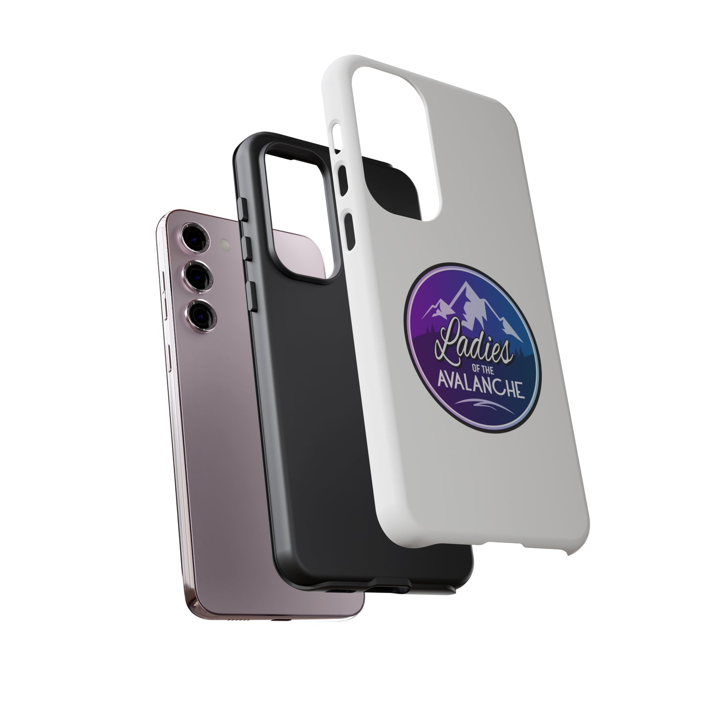 Ladies Of The Avalanche Gradient Colors Tough Phone Case In White