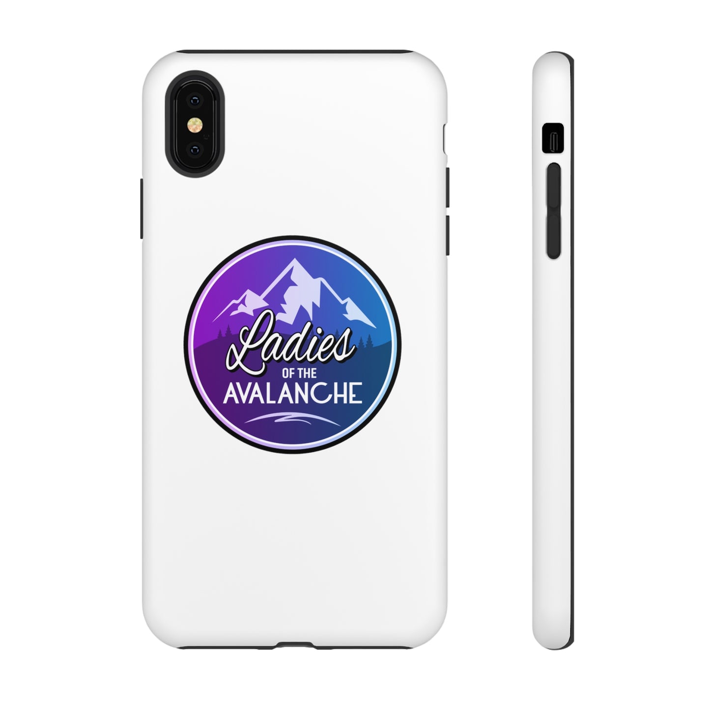 Ladies Of The Avalanche Gradient Colors Tough Phone Case In White