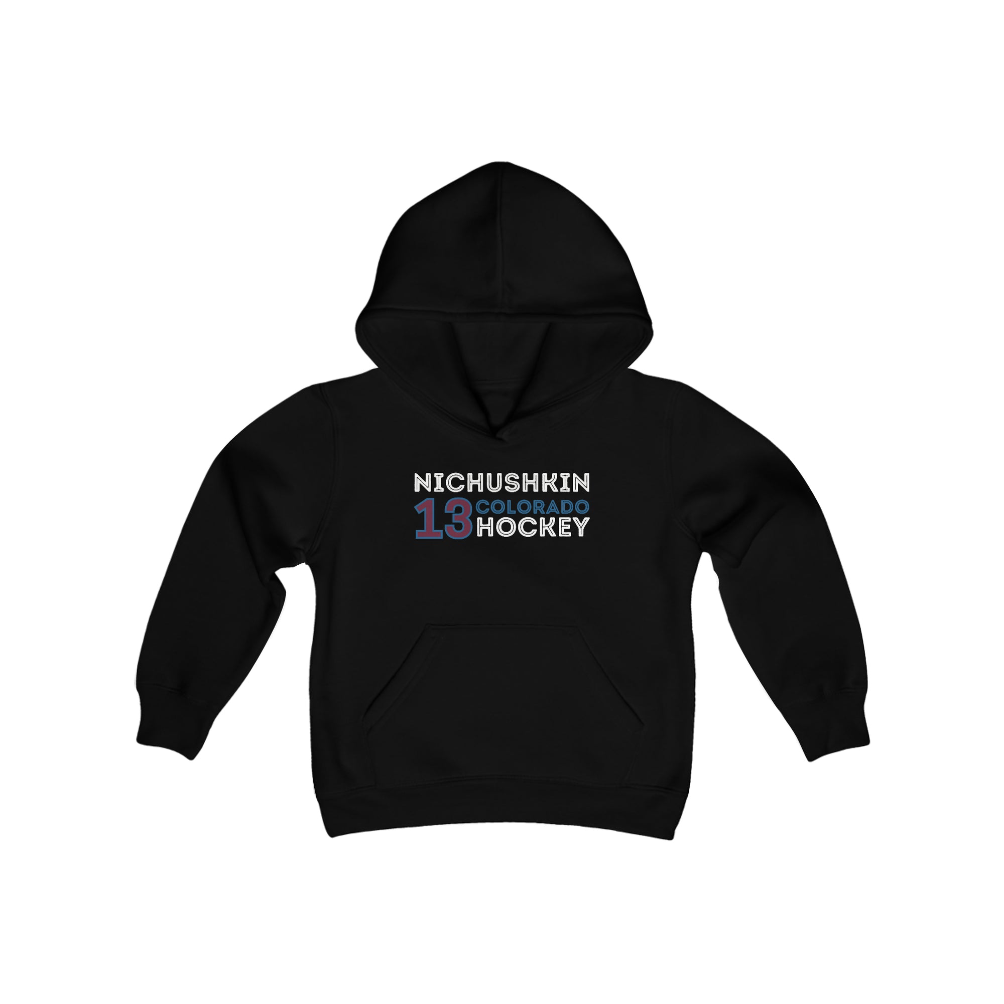 Nichushkin 13 Colorado Hockey Grafitti Wall Design Youth Hooded Sweatshirt