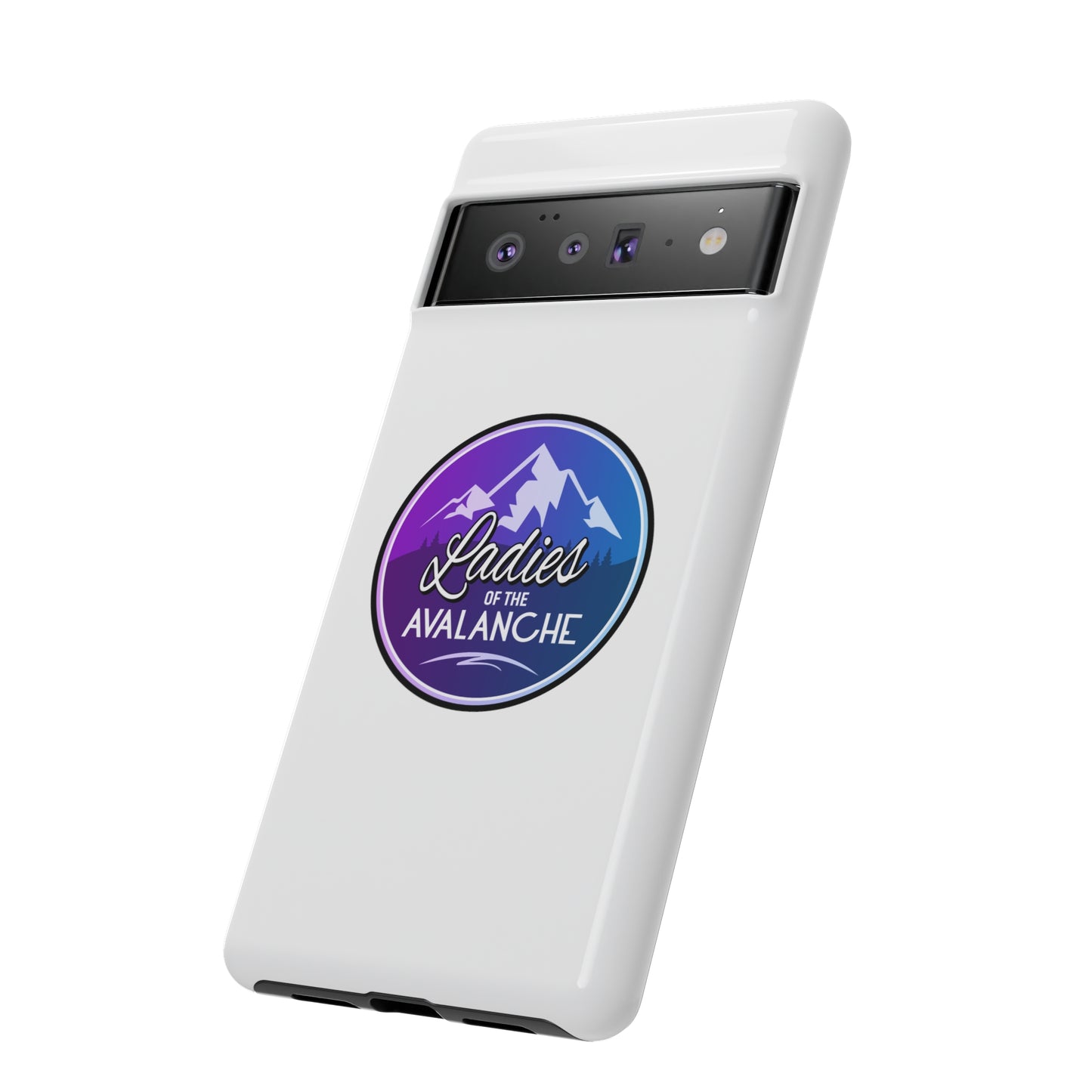 Ladies Of The Avalanche Gradient Colors Tough Phone Case In White