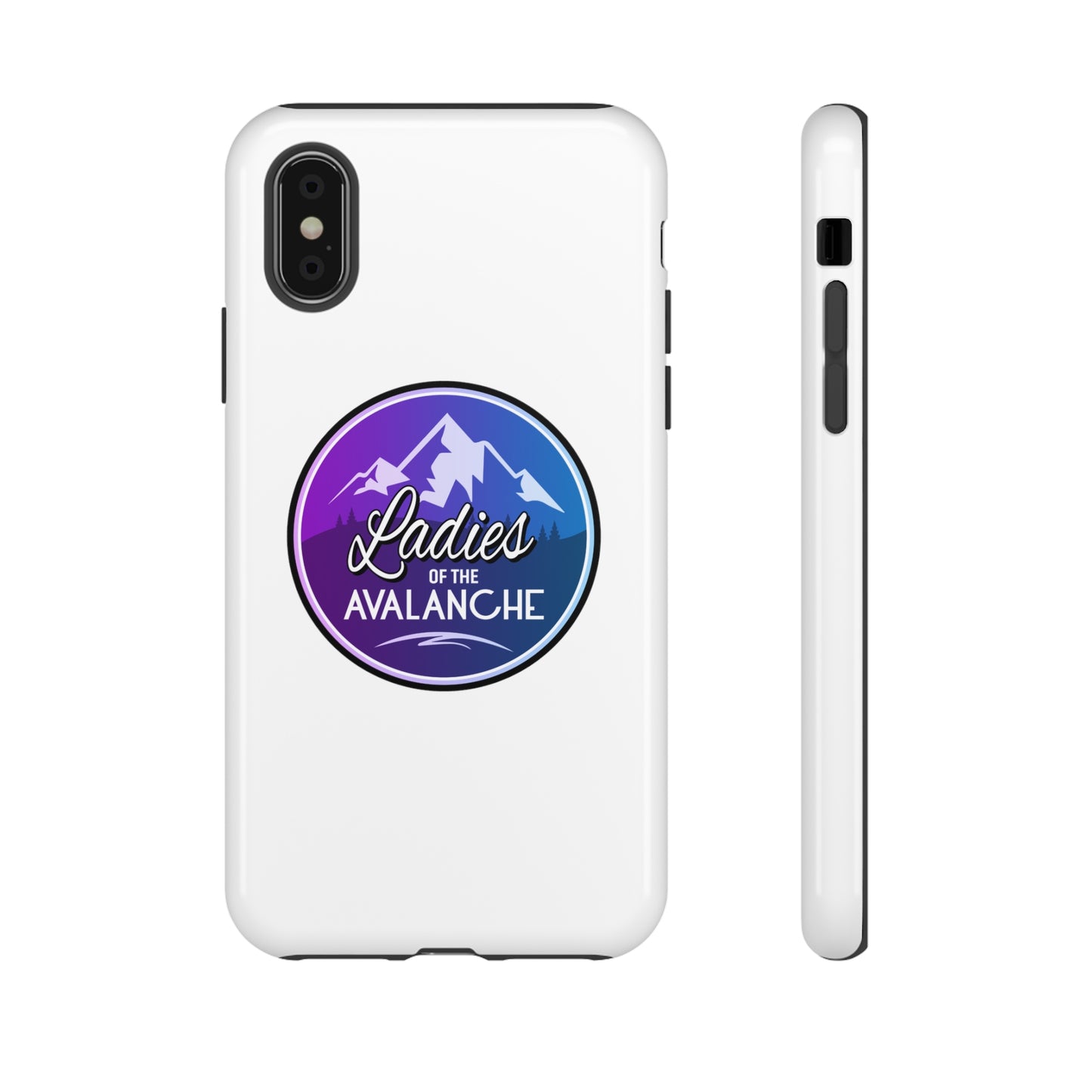 Ladies Of The Avalanche Gradient Colors Tough Phone Case In White