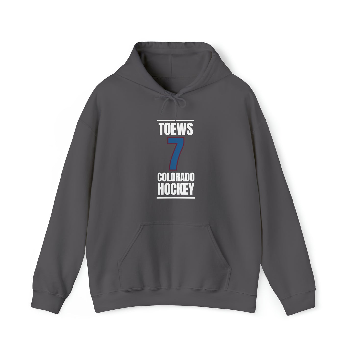 Toews 7 Colorado Hockey Blue Vertical Design Unisex Hooded Sweatshirt