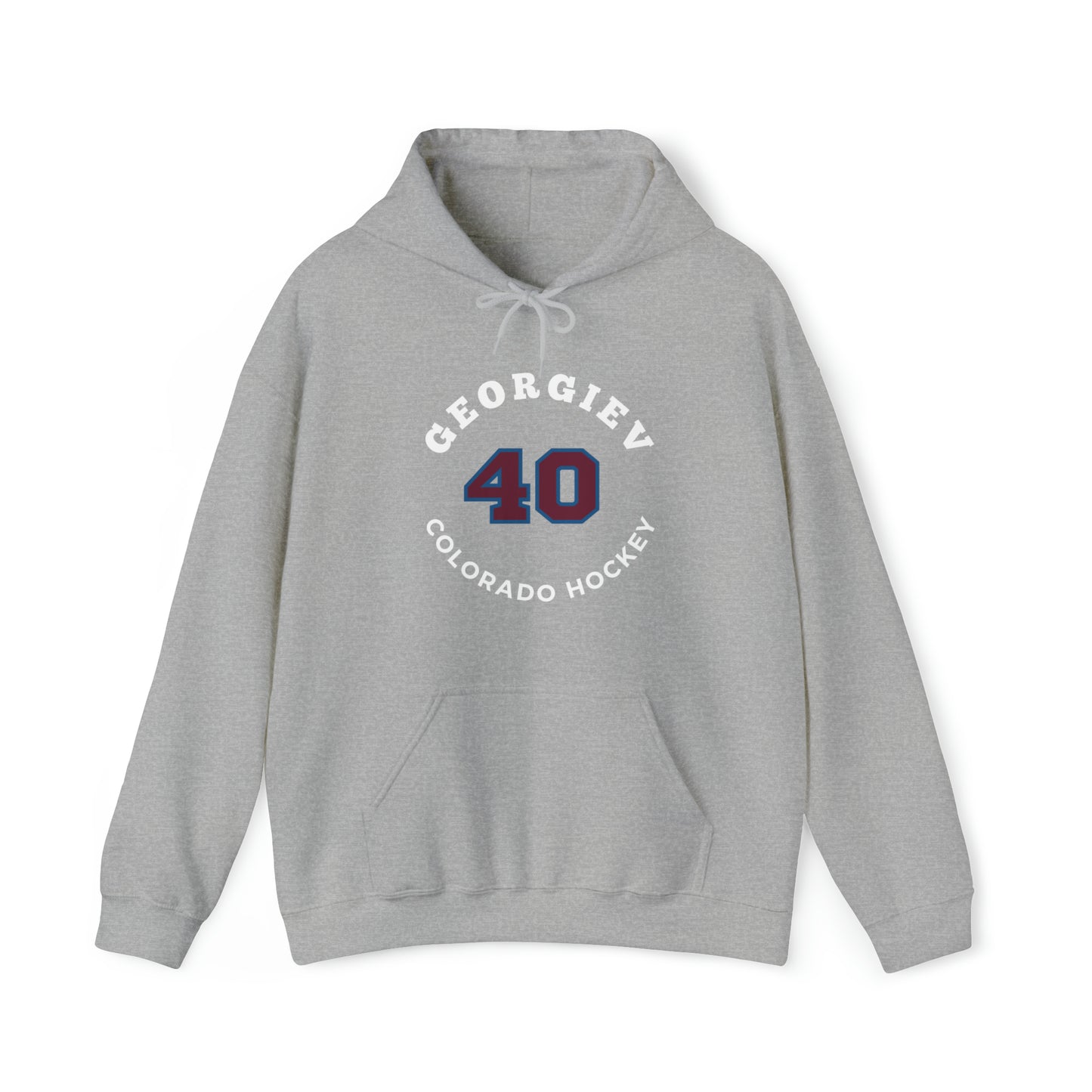 Georgiev 40 Colorado Hockey Number Arch Design Unisex Hooded Sweatshirt