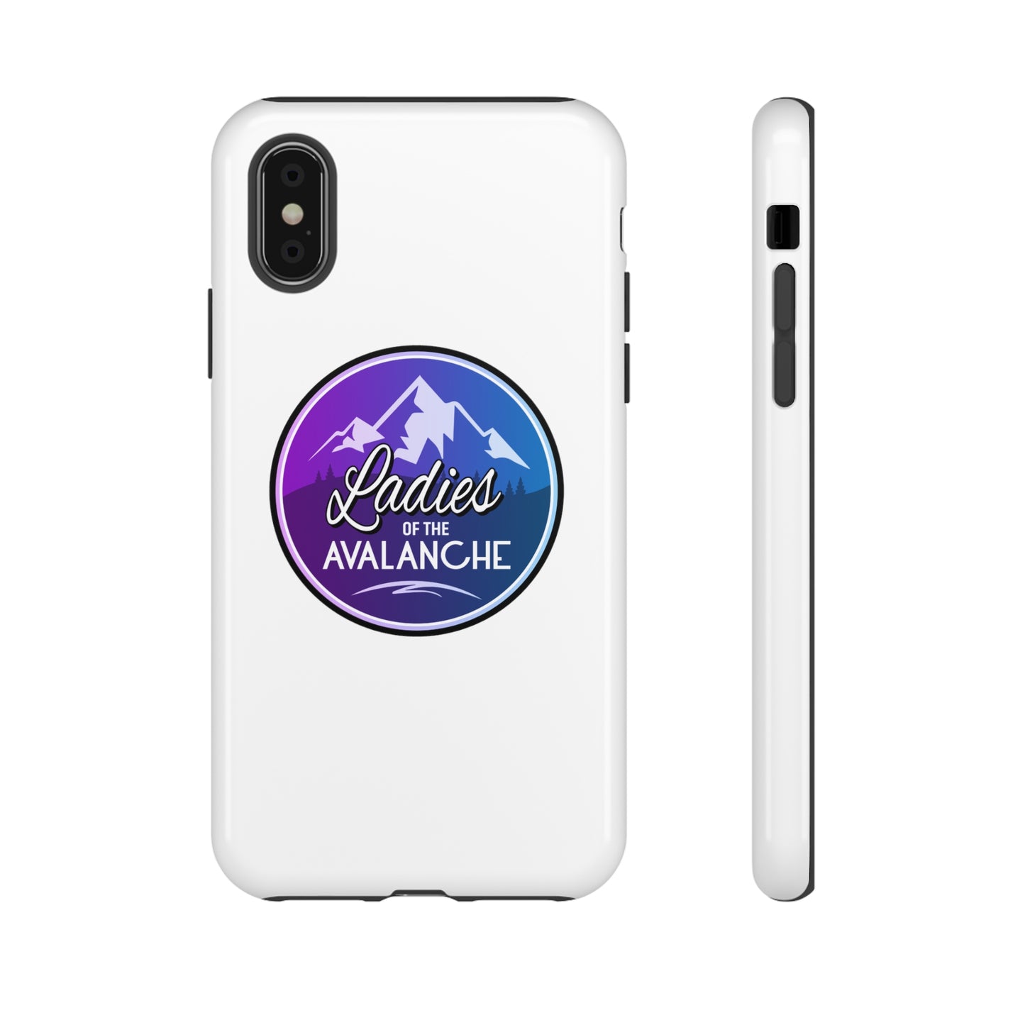 Ladies Of The Avalanche Gradient Colors Tough Phone Case In White