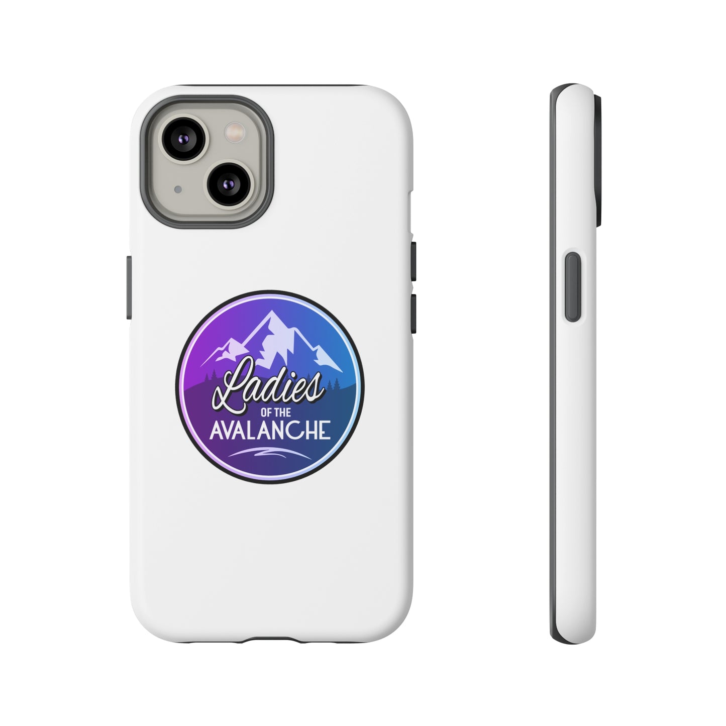 Ladies Of The Avalanche Gradient Colors Tough Phone Case In White