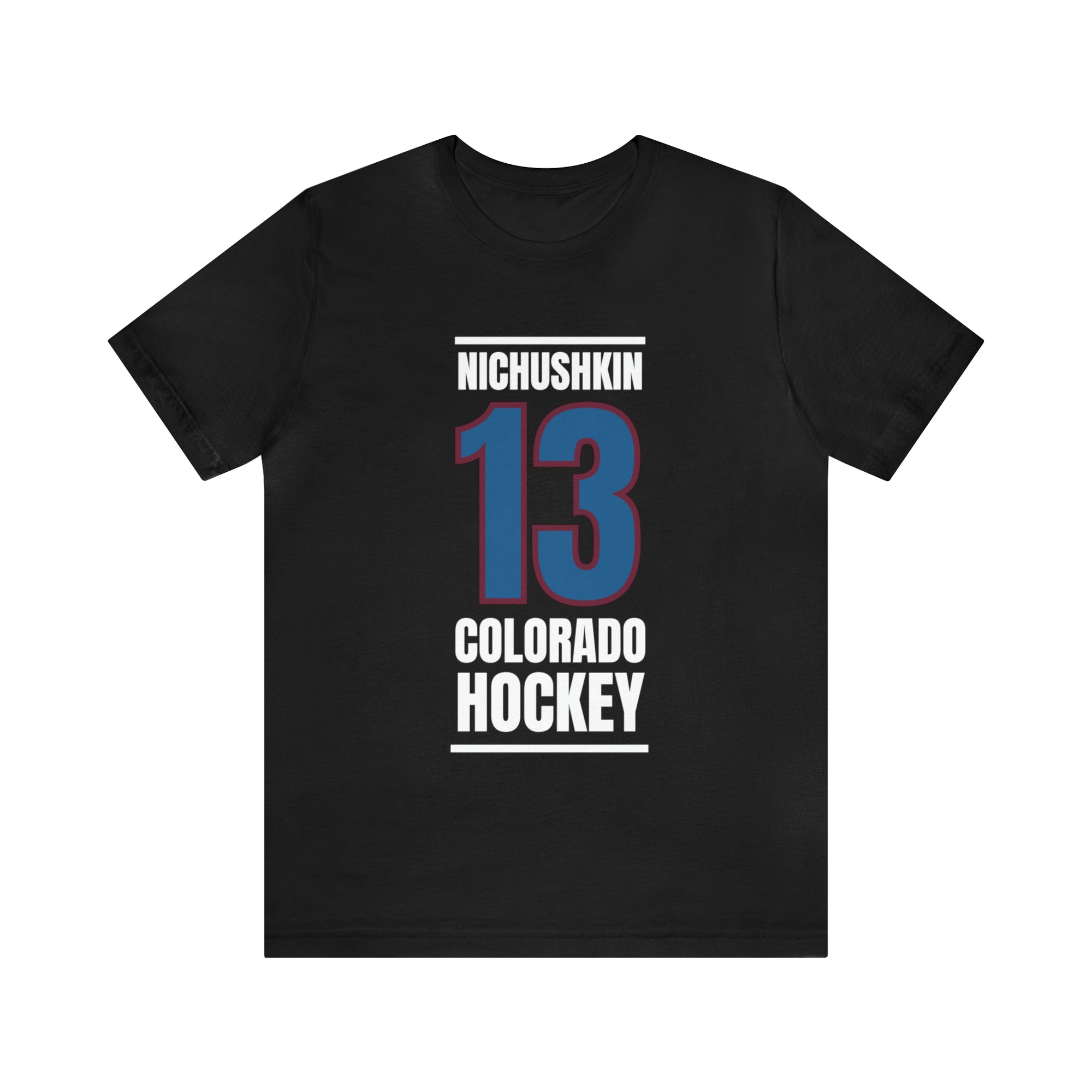 Nichushkin 13 Colorado Hockey Blue Vertical Design Unisex T-Shirt