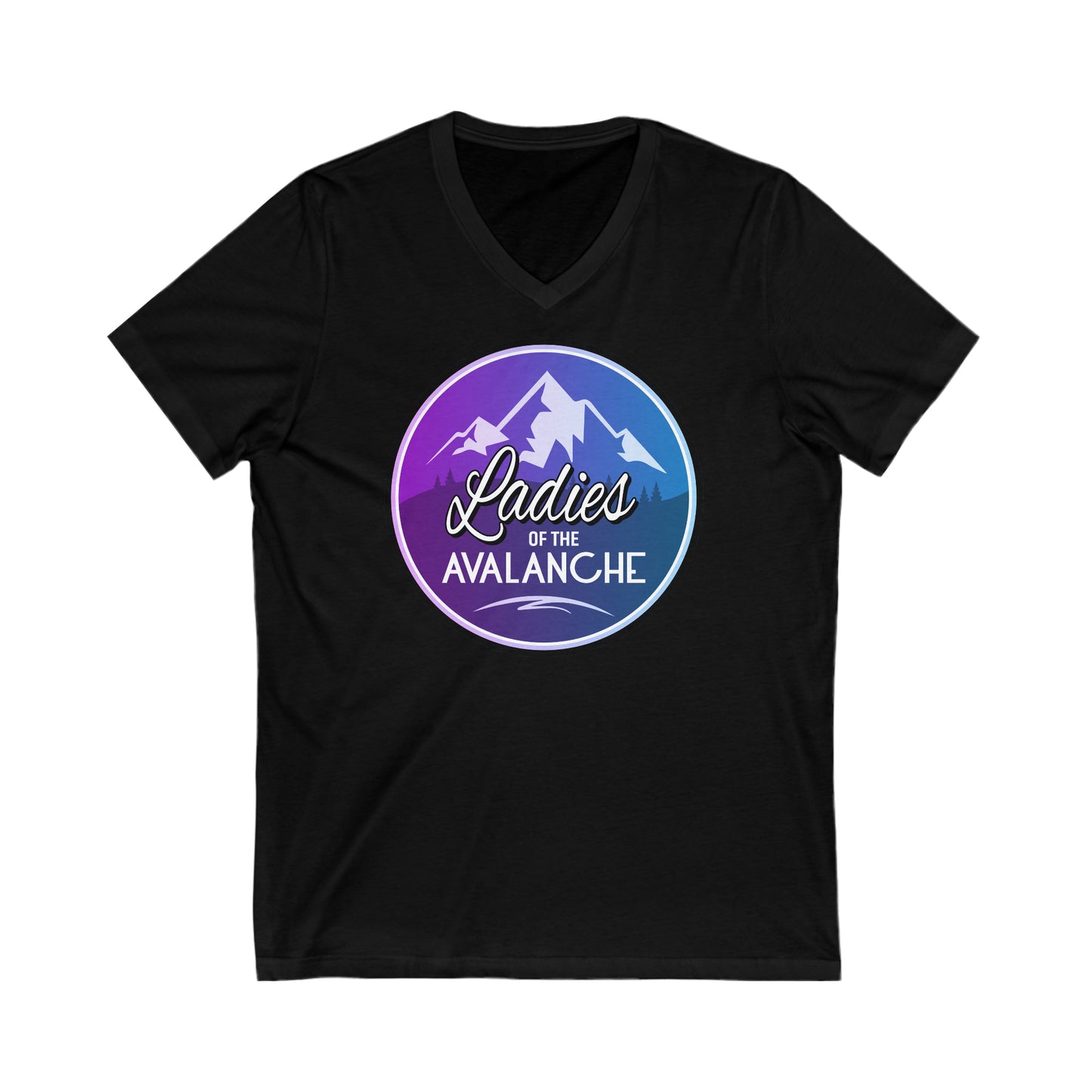 Ladies Of The Avalanche Gradient Colors Unisex V-Neck Tee