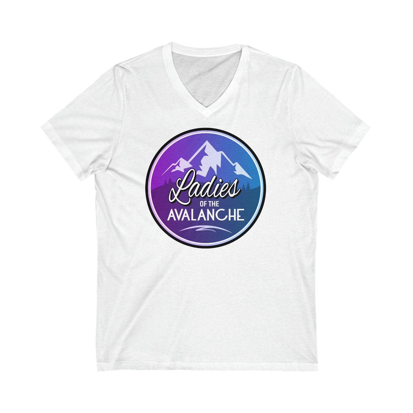 Ladies Of The Avalanche Gradient Colors Unisex V-Neck Tee