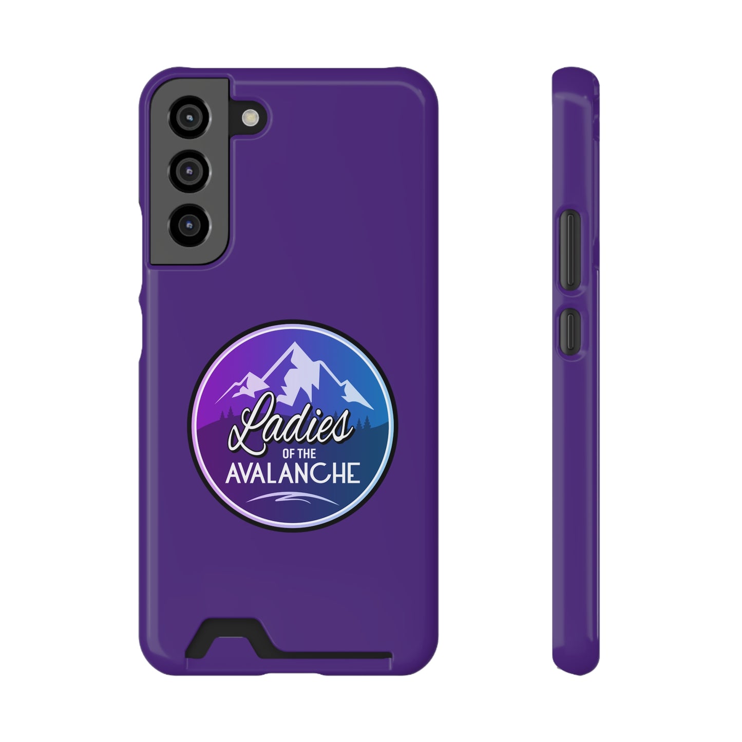 Ladies Of The Avalanche Gradient Colors Phone Case With Card Holder, Purple