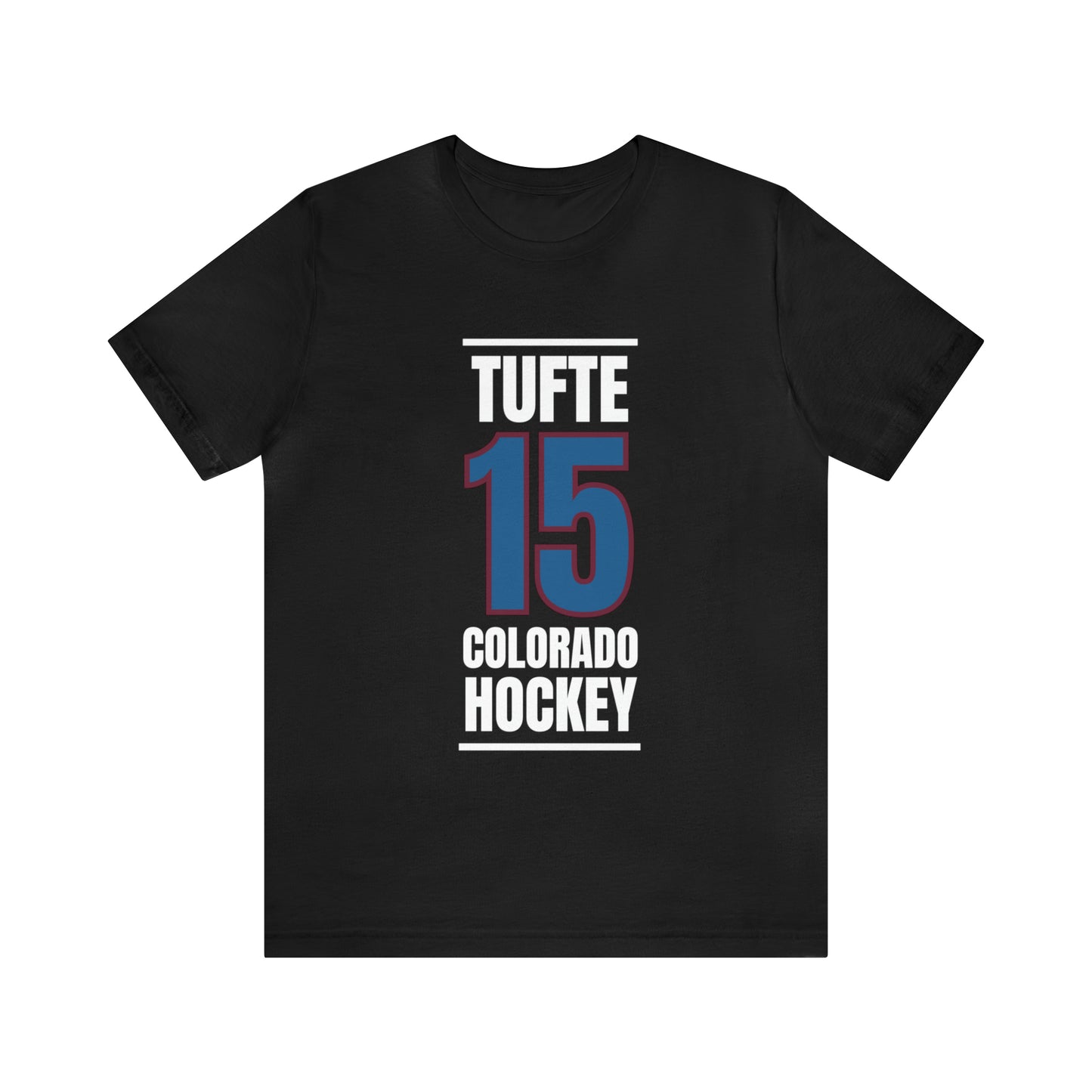 Tufte 15 Colorado Hockey Blue Vertical Design Unisex T-Shirt