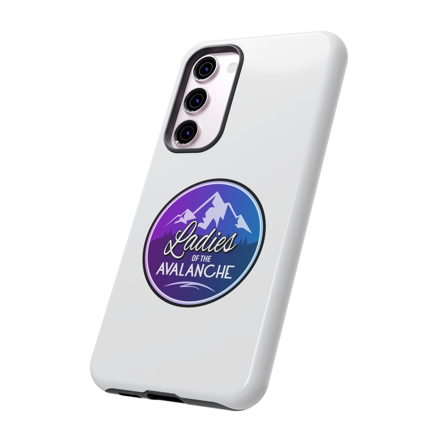 Ladies Of The Avalanche Gradient Colors Tough Phone Case In White