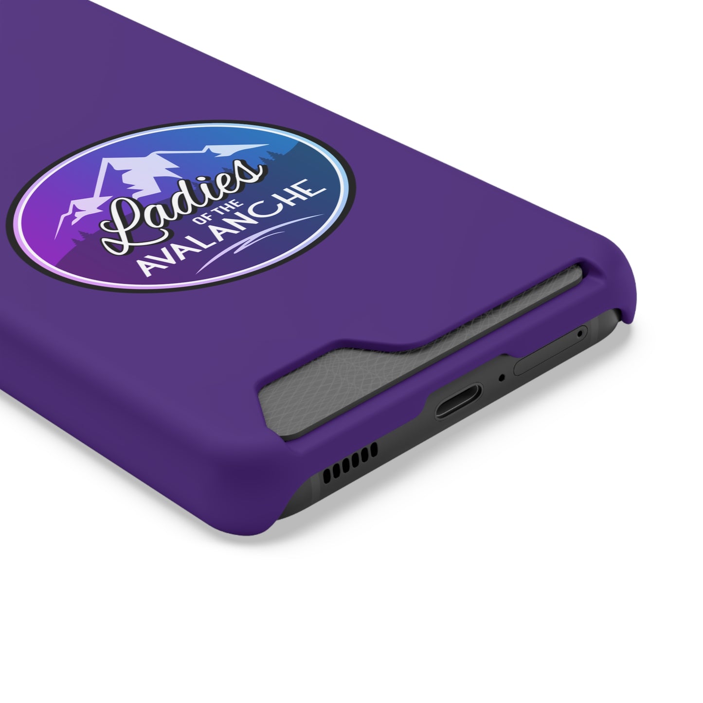 Ladies Of The Avalanche Gradient Colors Phone Case With Card Holder, Purple