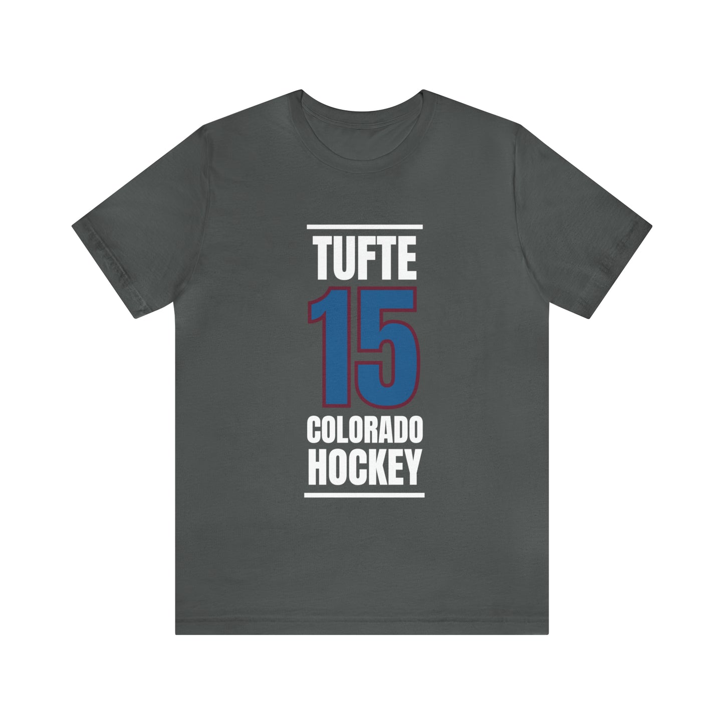 Tufte 15 Colorado Hockey Blue Vertical Design Unisex T-Shirt