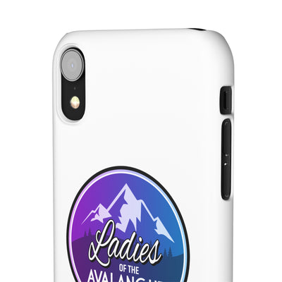 Ladies Of The Avalanche Gradient Colors Snap Phone Case In White