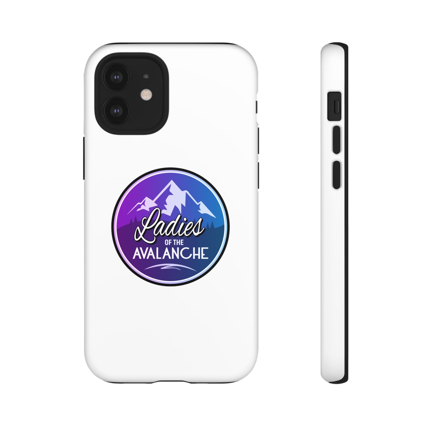 Ladies Of The Avalanche Gradient Colors Tough Phone Case In White