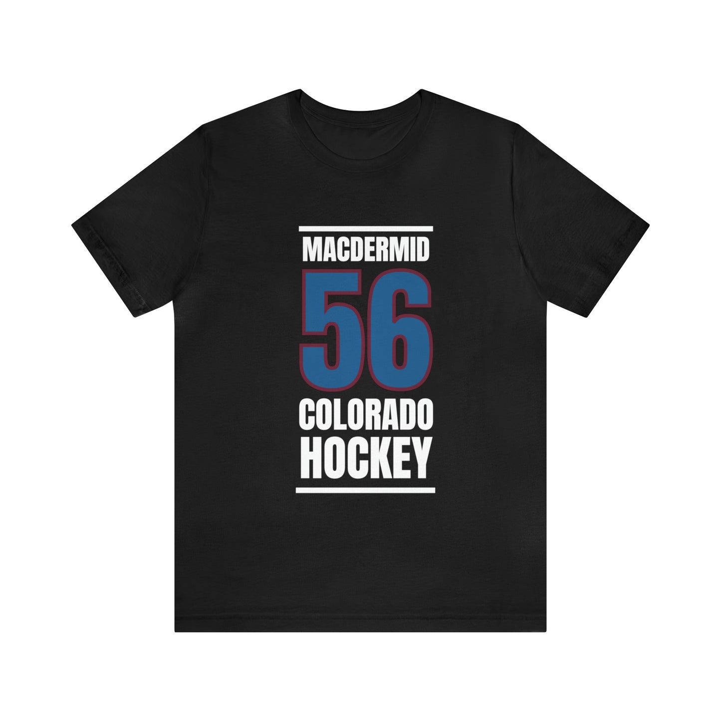 MacDermid 56 Colorado Hockey Blue Vertical Design Unisex T-Shirt