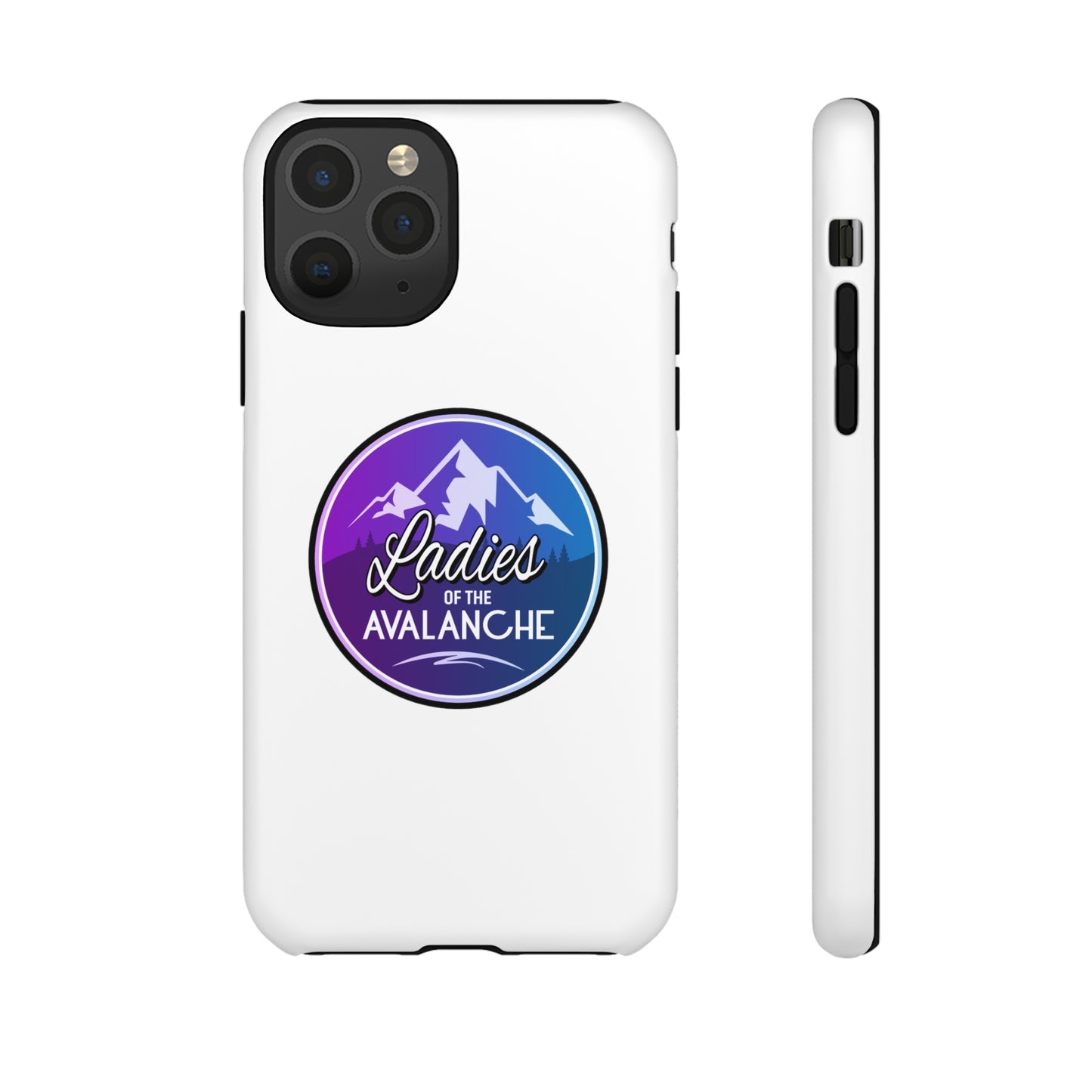 Ladies Of The Avalanche Gradient Colors Tough Phone Case In White