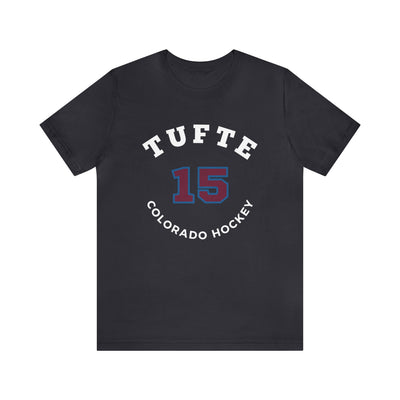 Tufte 15 Colorado Hockey Number Arch Design Unisex T-Shirt