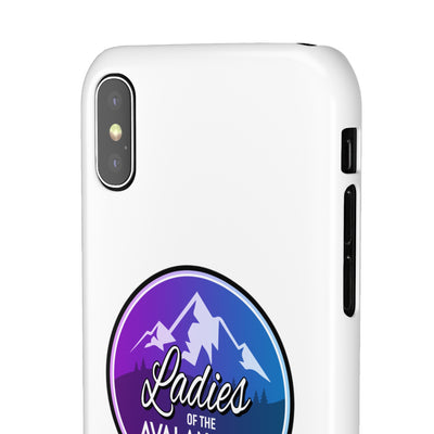 Ladies Of The Avalanche Gradient Colors Snap Phone Case In White