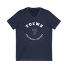 Toews 7 Colorado Hockey Number Arch Design Unisex V-Neck Tee