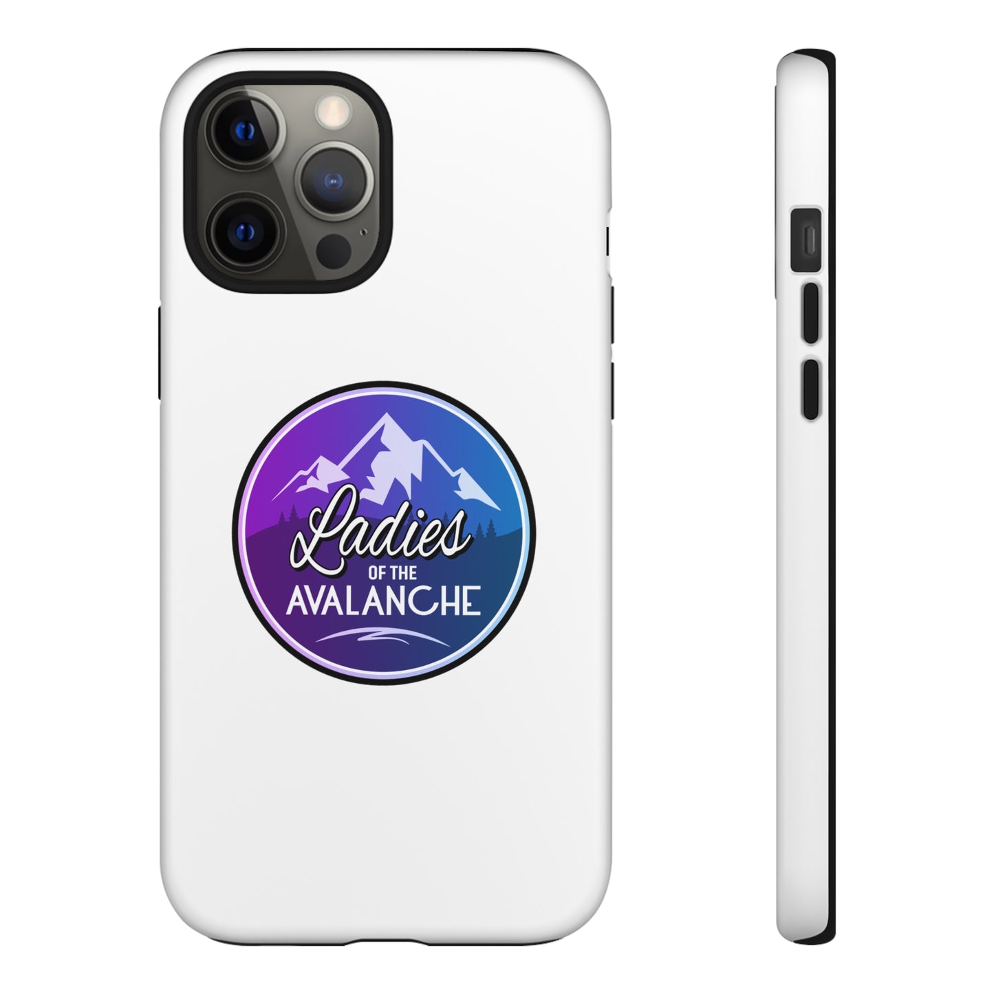 Ladies Of The Avalanche Gradient Colors Tough Phone Case In White