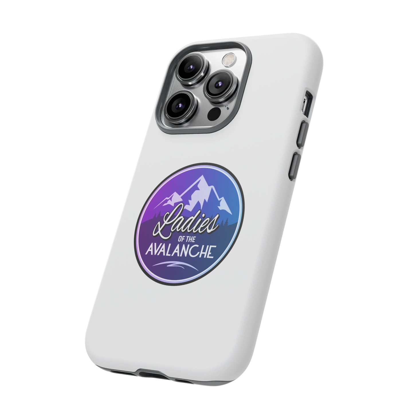 Ladies Of The Avalanche Gradient Colors Tough Phone Case In White