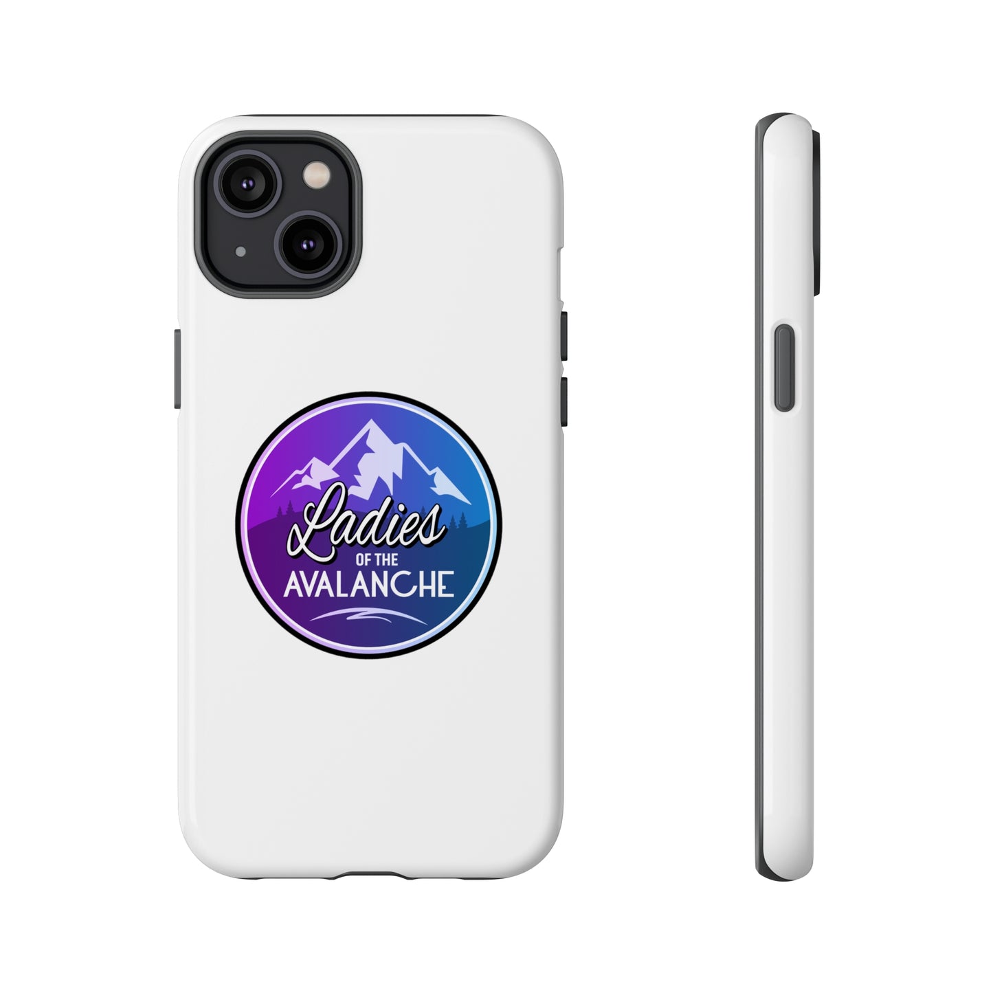 Ladies Of The Avalanche Gradient Colors Tough Phone Case In White