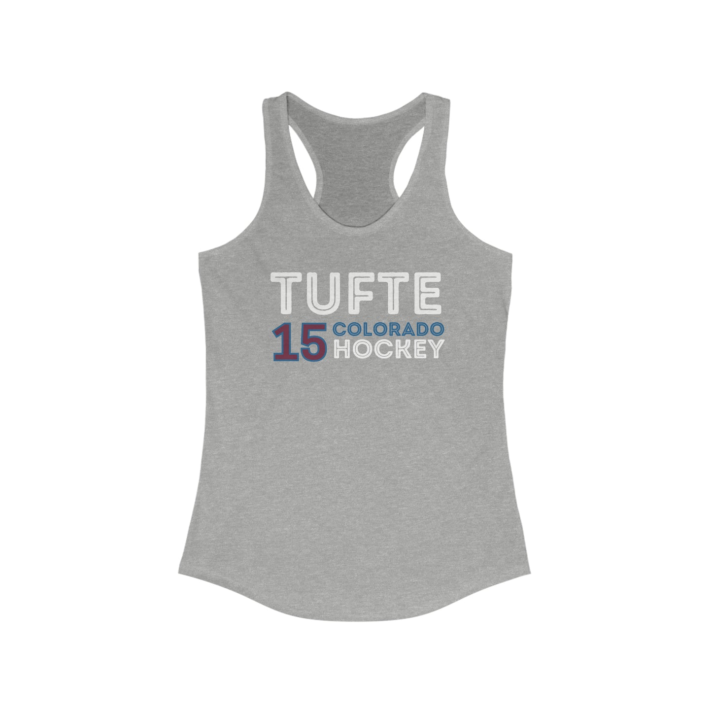 Riley Tufte Tank Top 15 Colorado Hockey Grafitti Wall Design Women's Ideal Racerback