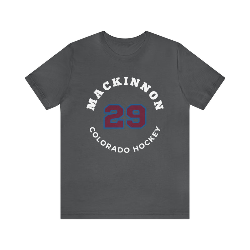 Mackinnon 29 Colorado Hockey Number Arch Design Unisex T-Shirt