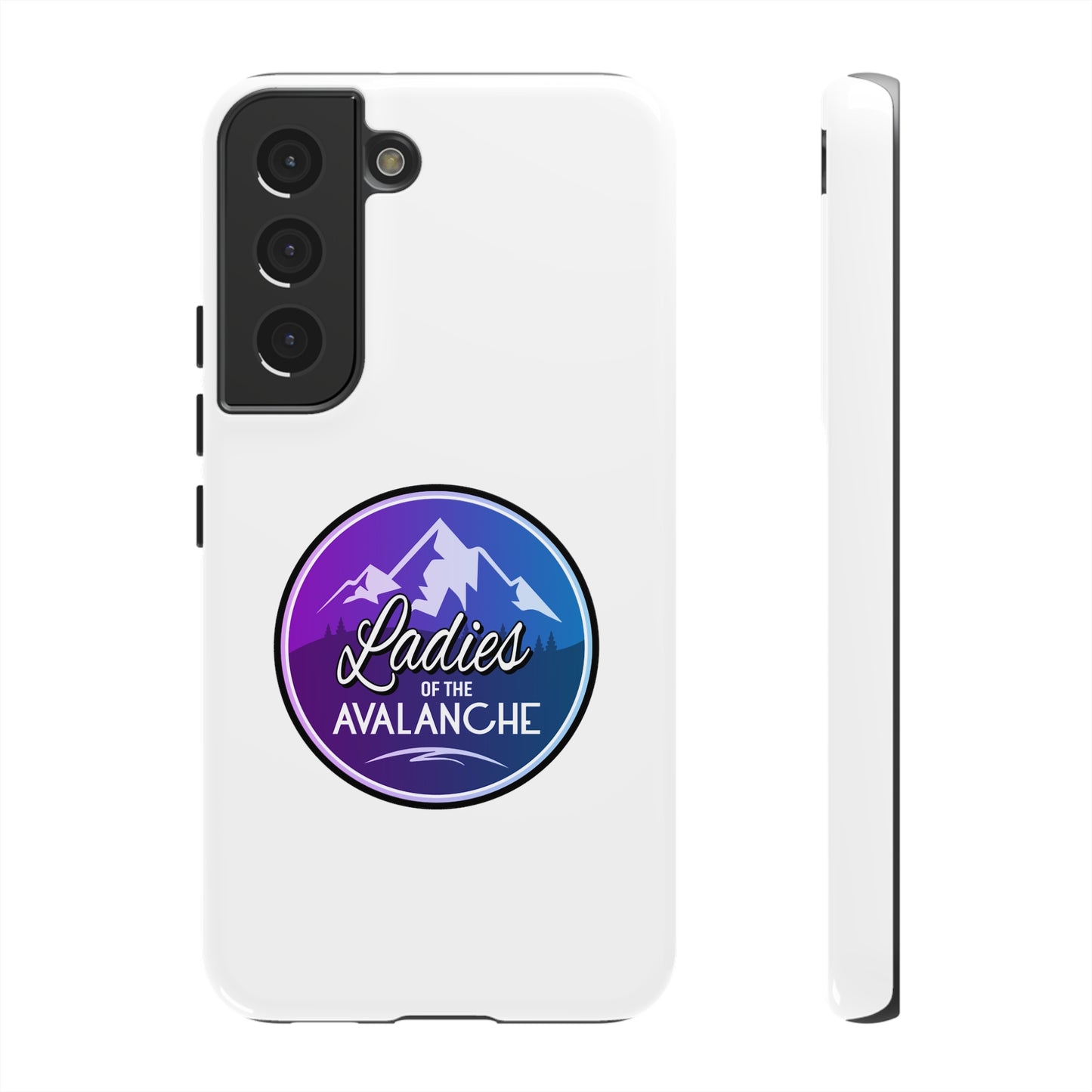 Ladies Of The Avalanche Gradient Colors Tough Phone Case In White