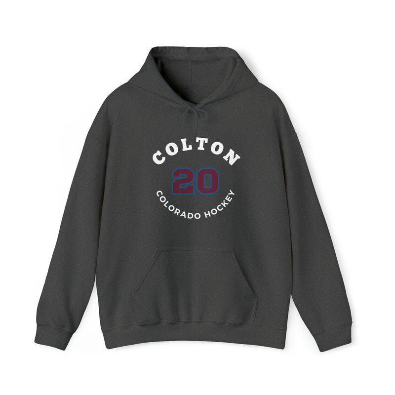 Colton 20 Colorado Hockey Number Arch Design Unisex Hooded Sweatshirt