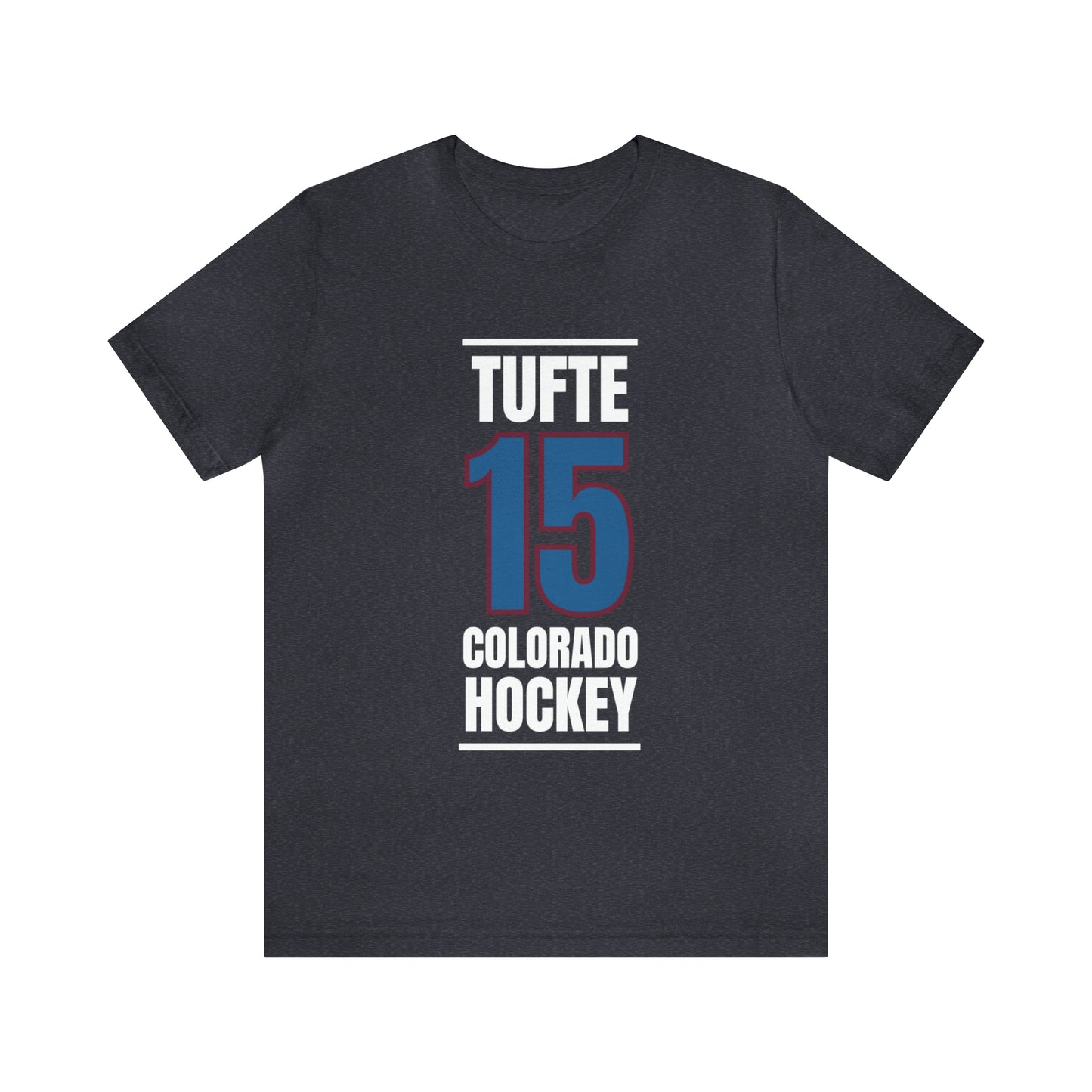 Tufte 15 Colorado Hockey Blue Vertical Design Unisex T-Shirt