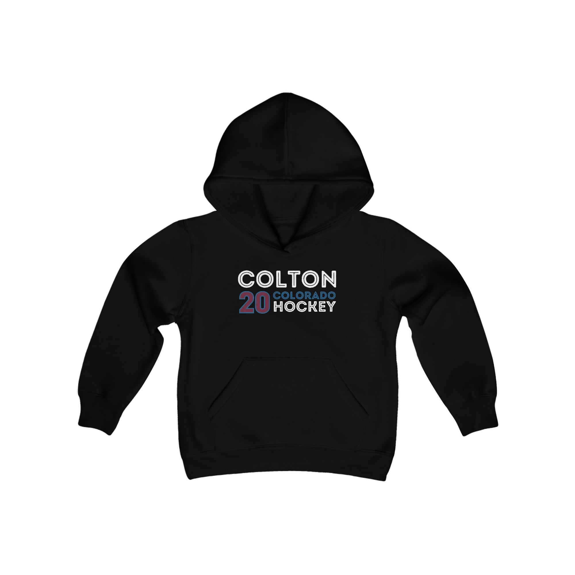 Colton 20 Colorado Hockey Grafitti Wall Design Youth Hooded Sweatshirt