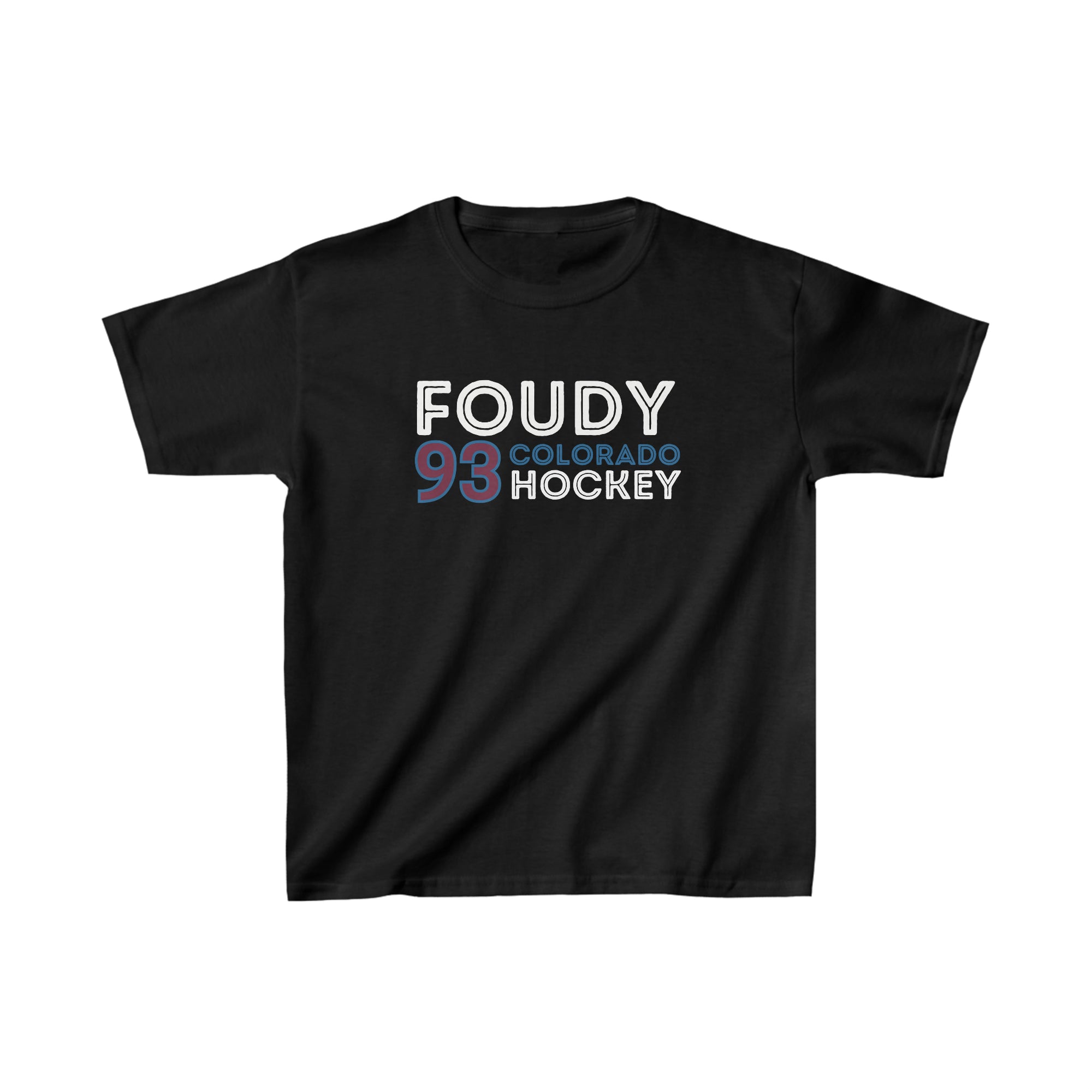 Foudy 93 Colorado Hockey Grafitti Wall Design Kids Tee