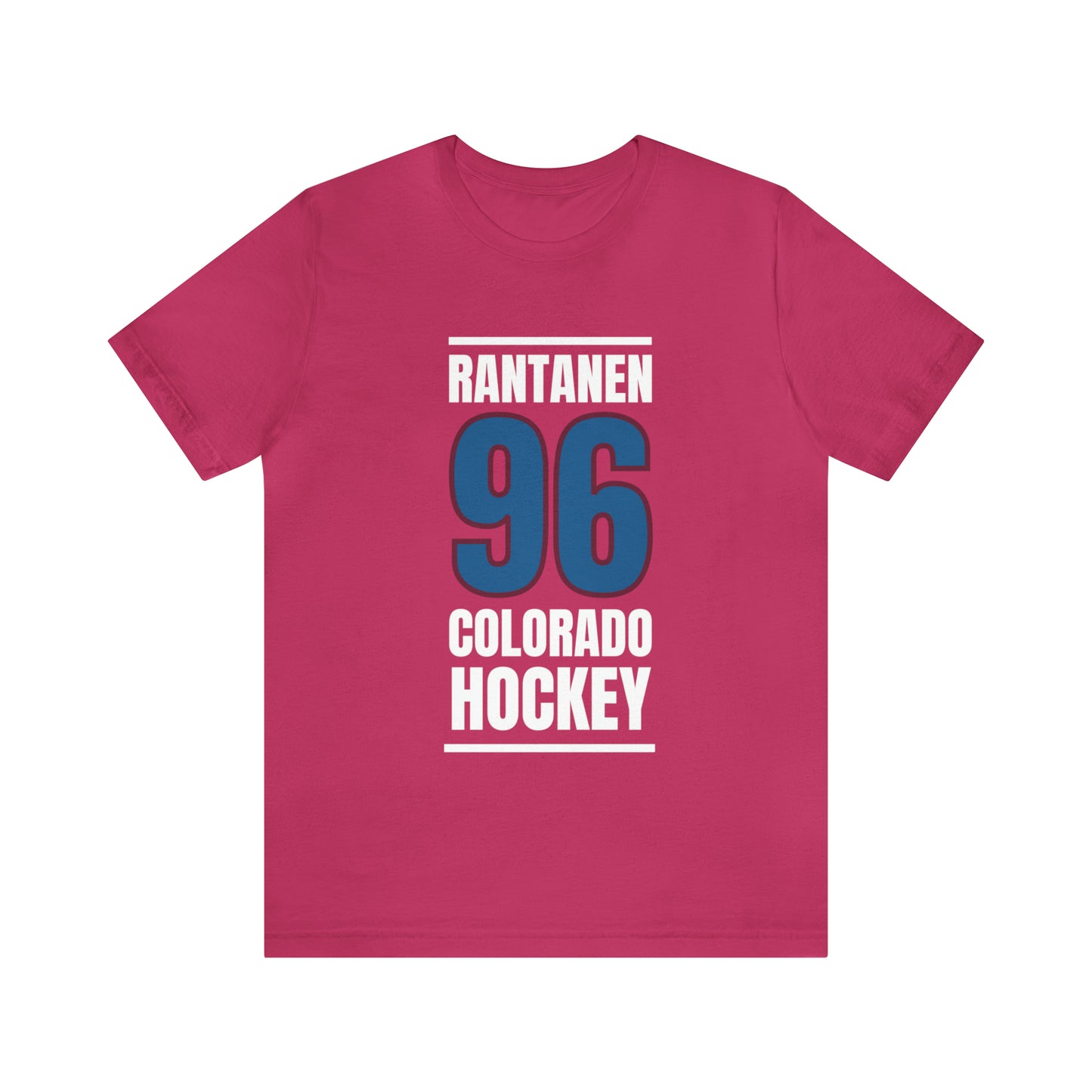 Rantanen 96 Colorado Hockey Blue Vertical Design Unisex T-Shirt