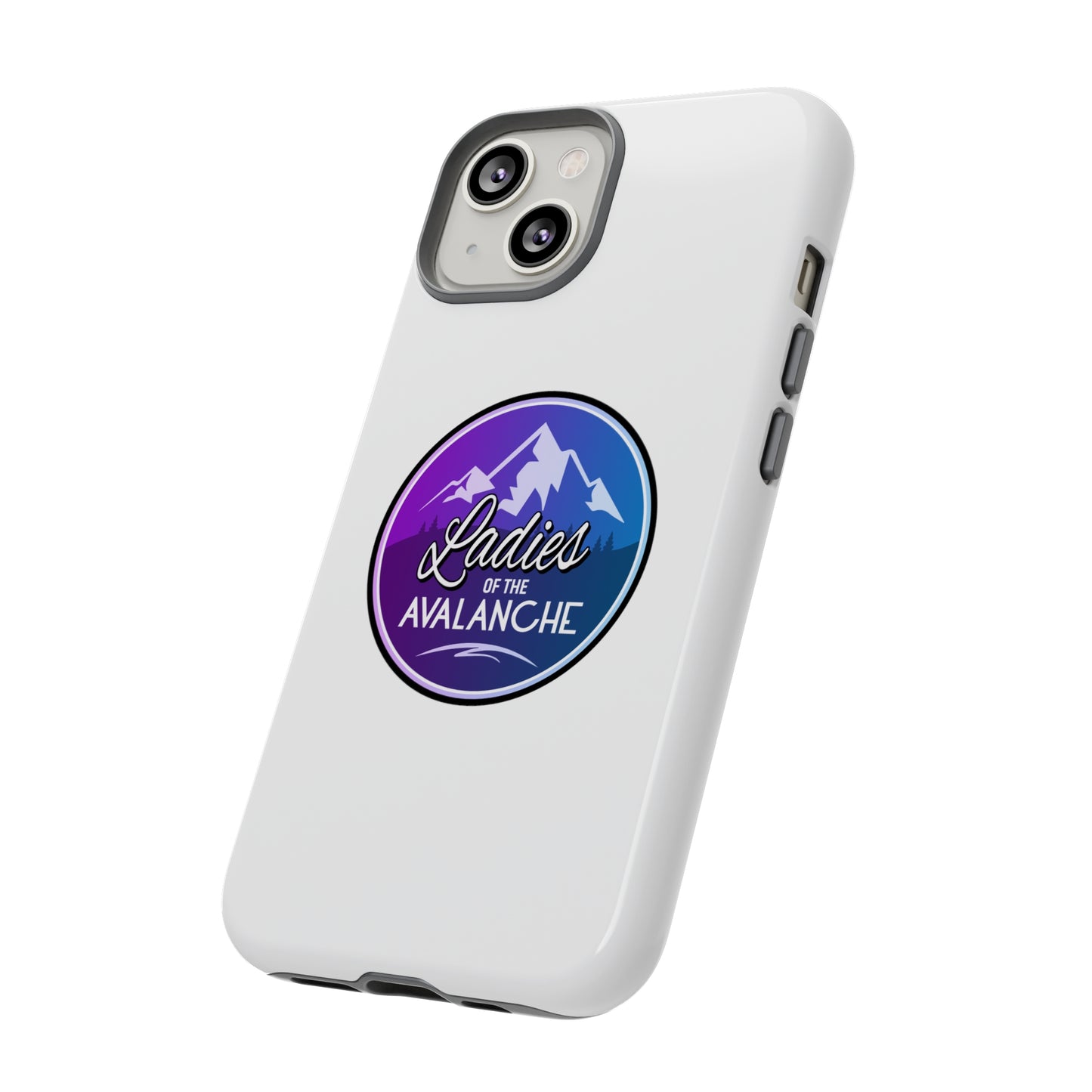 Ladies Of The Avalanche Gradient Colors Tough Phone Case In White