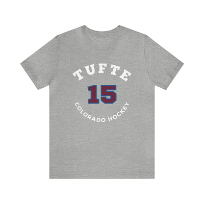 Tufte 15 Colorado Hockey Number Arch Design Unisex T-Shirt