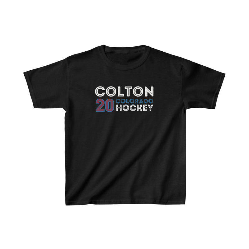 Colton 20 Colorado Hockey Grafitti Wall Design Kids Tee