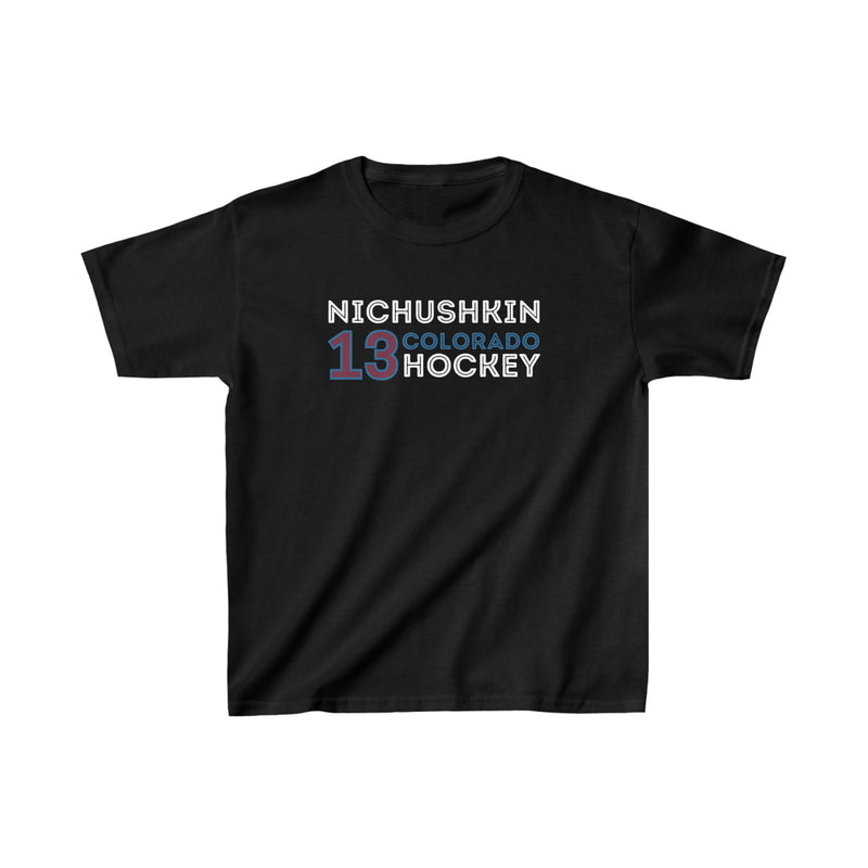 Nichushkin 13 Colorado Hockey Grafitti Wall Design Kids Tee