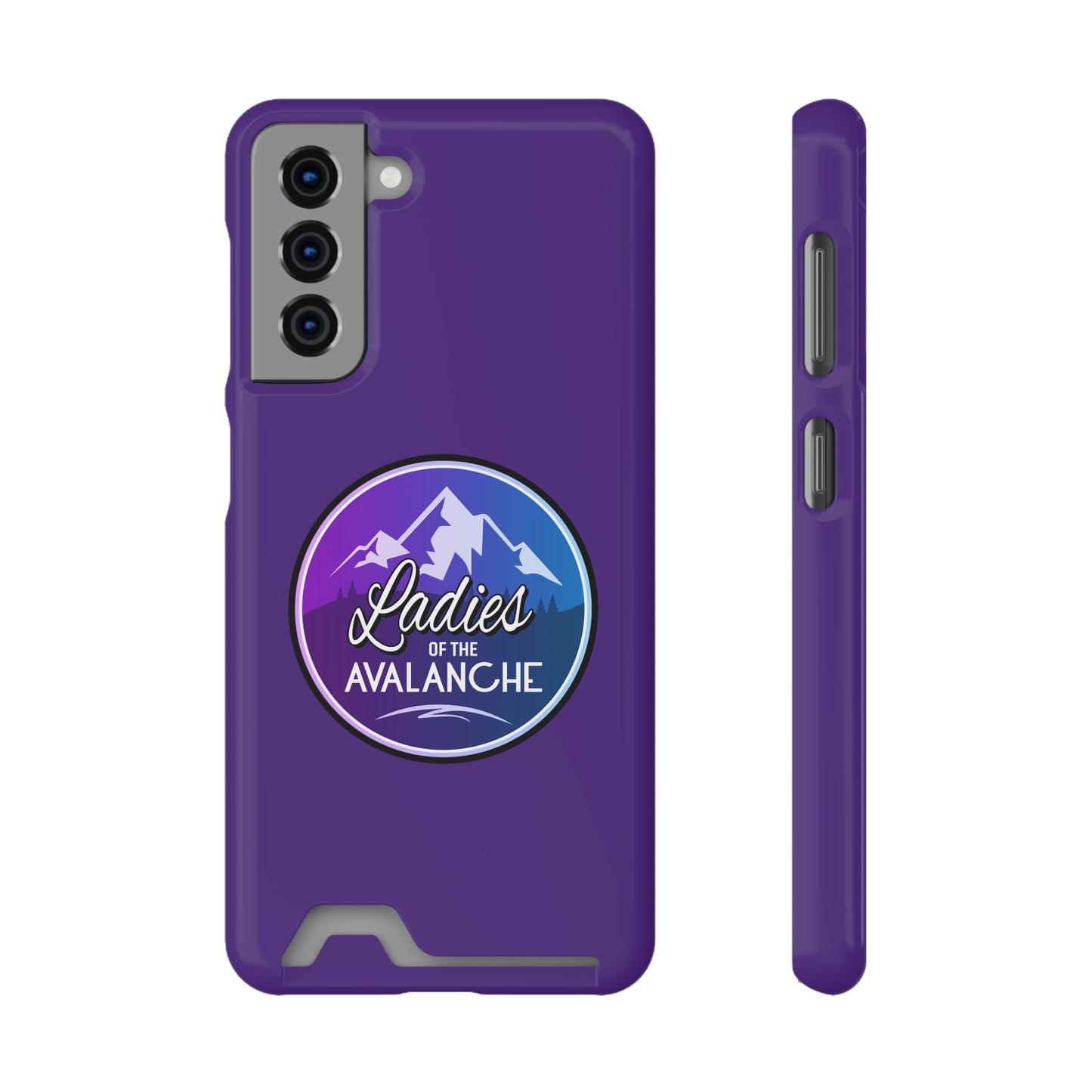 Ladies Of The Avalanche Gradient Colors Phone Case With Card Holder, Purple