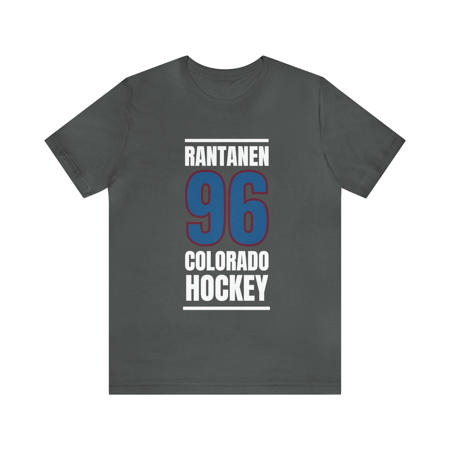 Rantanen 96 Colorado Hockey Blue Vertical Design Unisex T-Shirt