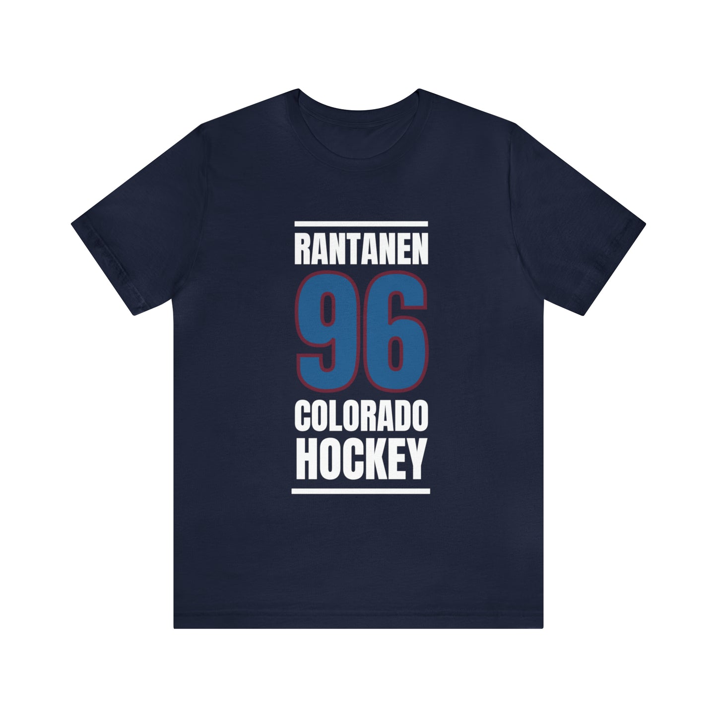 Rantanen 96 Colorado Hockey Blue Vertical Design Unisex T-Shirt