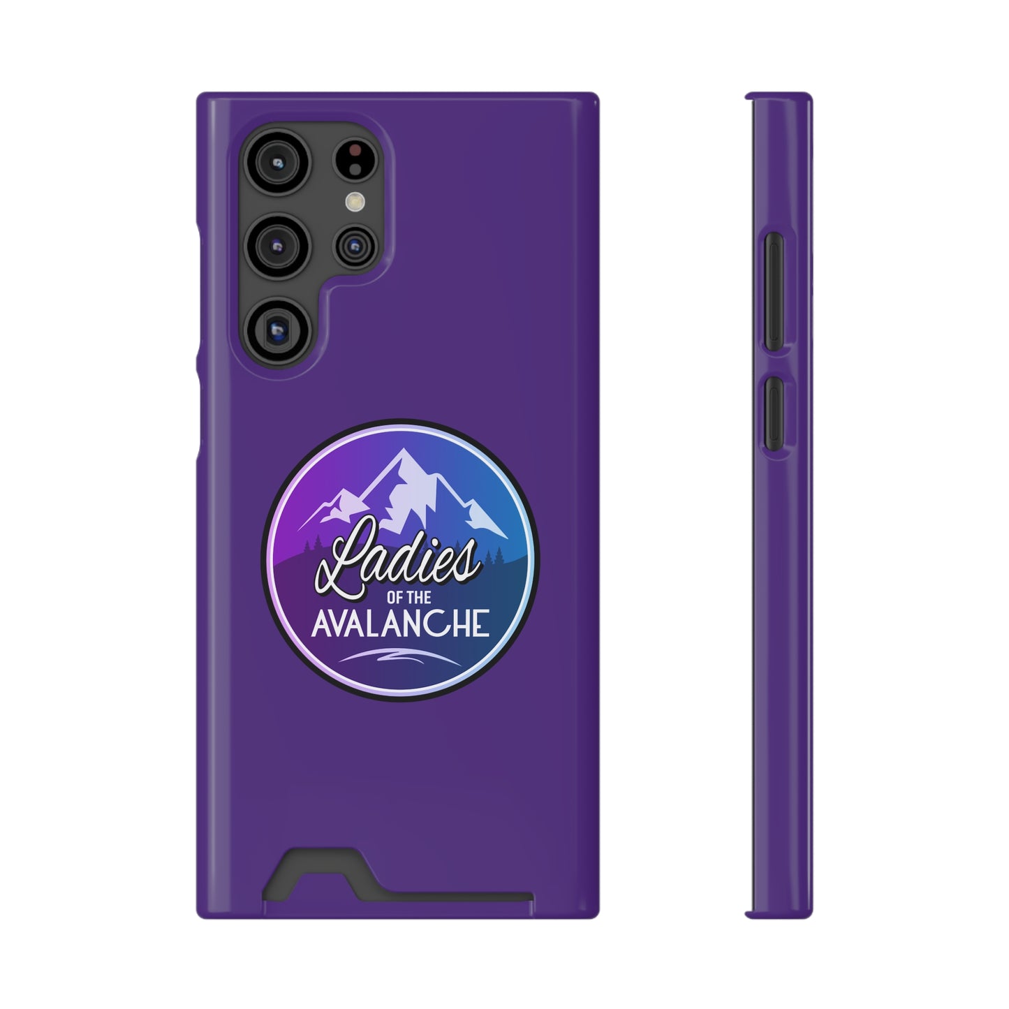 Ladies Of The Avalanche Gradient Colors Phone Case With Card Holder, Purple