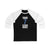 Toews 7 Colorado Hockey Blue Vertical Design Unisex Tri-Blend 3/4 Sleeve Raglan Baseball Shirt