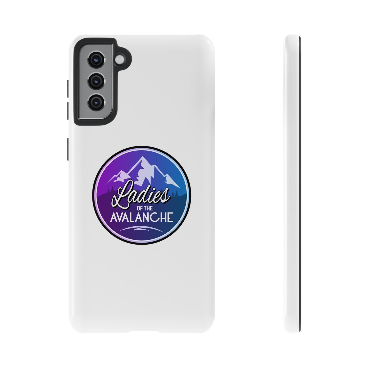 Ladies Of The Avalanche Gradient Colors Tough Phone Case In White