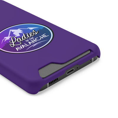 Ladies Of The Avalanche Gradient Colors Phone Case With Card Holder, Purple