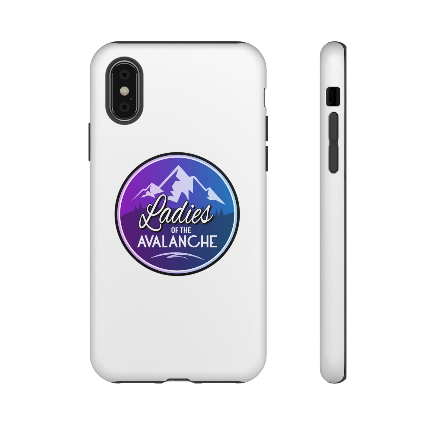 Ladies Of The Avalanche Gradient Colors Tough Phone Case In White